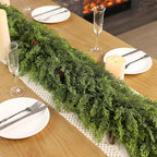Lifelike Touch Artificial Christmas Cedar Garland for Mantle (6FT 1PCS), alternate view 4