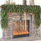 Lifelike Touch Artificial Christmas Cedar Garland for Mantle (9FT 1PCS), alternate view 2