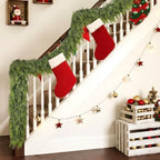 Lifelike Touch Artificial Christmas Cedar Garland for Mantle (9FT 1PCS), alternate view 6