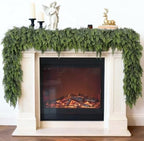 Lifelike Touch Artificial Christmas Cedar Garland for Stairs (16FT 1PCS), alternate view 2