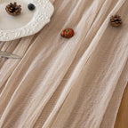 Light Beige Cheesecloth Table Runner 120 Inches Fall Party Home Decorations, alternate view 6