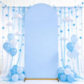 Light Blue Arch Backdrop Cover 6.6FT Spandex Fitted Baby Shower Arch Cover in 3.6ftx6.6ft in Light Blue