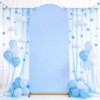 Light Blue Arch Backdrop Cover 6.6FT Spandex Fitted Baby Shower Arch Cover in 3.6ftx6.6ft in Light Blue