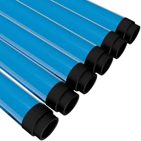 Light Blue T8 Fluorescent Tube Guard, 4-Ft Safety Sleeve, 6-Pack