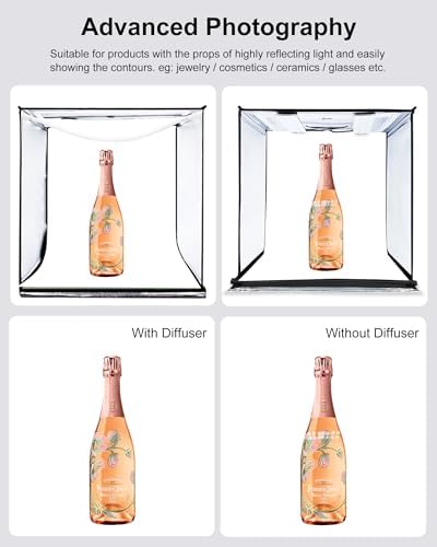 Light Box Photography, 24x24 inch Large Photo Light Box with 136 LED Beads, CRI >95, Professional Portable Photo, alternate