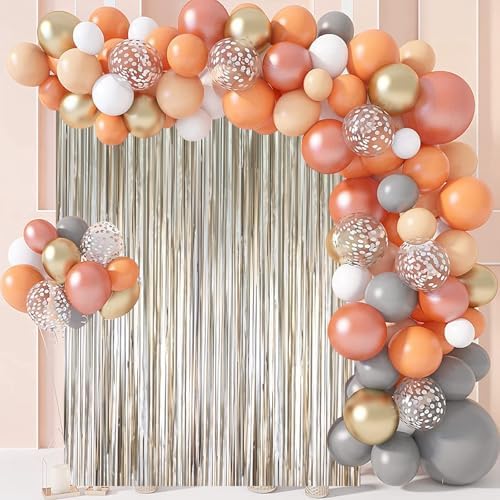 Light Champagne Foil Fringe Backdrop Curtains,3.3x8.2ft, 3 Pack in 3.3x8.2ft, alternate view 7