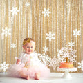 Light Gold Sequin Backdrop 8x10ft Fabric Drapes Birthday Party in 8FTx10FT in Lightgold