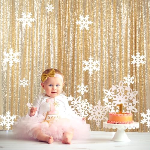 Light Gold Sequin Backdrop 8x10ft Fabric Drapes Birthday Party in 8FTx10FT in Lightgold