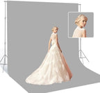 Light Grey 10 x 20 Ft Large Screen Backdrop Cloth for Photography, Non-Reflective Gray Photo Background Screen