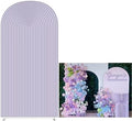Light Lavender Ripples Pattern Arch Backdrop Cover for Birthday Party Wedding Baby Shower Decorations Dirty