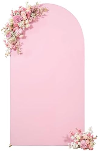Light Pink Arch Backdrop Cover 6.6FT Party Wedding Arch Covers Stretchy Backdrop Baby Shower Bridal Shower