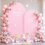 Light Pink Arch Backdrop Cover 6.6FT Party Wedding Arch Covers Stretchy Backdrop Baby Shower Bridal Shower, alternate view 6
