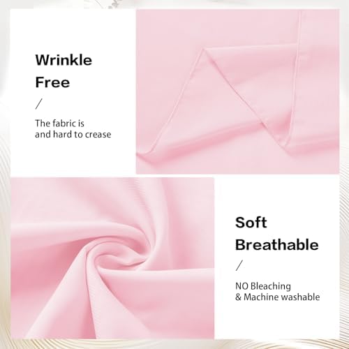 Light Pink Backdrop Curtains for Parties, Chiffon Photo Backdrop Drapes 2 Panels 5x10FT Sheer Outdoor Curtain, alternate view