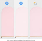 Light Pink Wedding Arch Backdrop Cover 6.6FT Spandex Fitted Photo Arch Covers in 3.3ftx6.6ft in Light Pink, alternate view 6