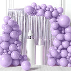 Light Purple Foil Fringe Backdrop Curtains,3.3x8.2ft, 3 Pack in 3.3x8.2ft, alternate view 2