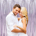 Light Purple Foil Fringe Backdrop Curtains,3.3x8.2ft, 3 Pack in 3.3x8.2ft, alternate view 7