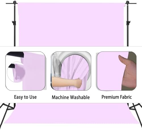 Light Purple Photography Backdrop for Photoshoot, Fabric 5x7ft in 5x7ft, alternate view 6