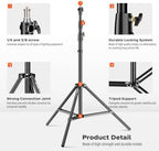 Light Stand 112in/9.3' Photography Heavy Duty Light Stand, alternate view 4
