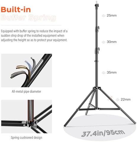 Light Stand 112in/9.3' Photography Heavy Duty Light Stand, alternate view 5