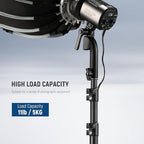 Light Stand All Metal with 180° Reversible Legs, 70"/178cm Portable Travel Tripod Stand 1/4" Screw & 5/8" Stud, alternate