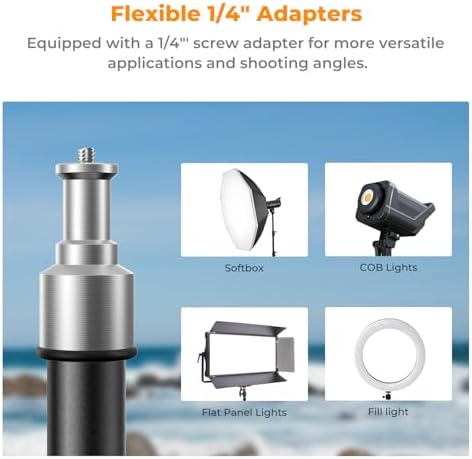 Light Stand for Photography, 7.5ft/2.3M Extendable Tripod, alternate view 2