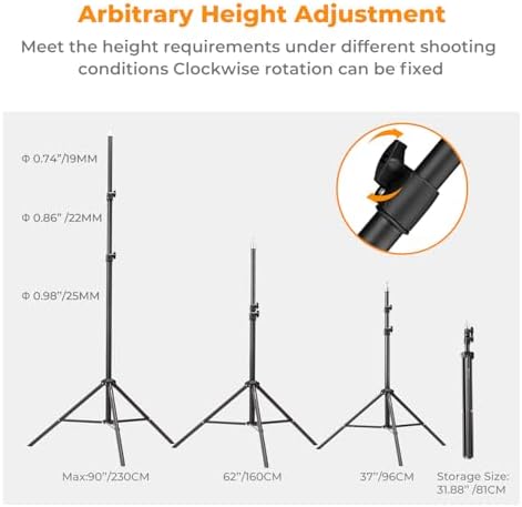 Light Stand for Photography, 7.5ft/2.3M Extendable Tripod, alternate view 4
