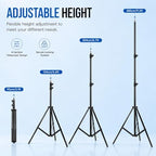 Light Stand for Photography 9.2ft/2.8M Heavy Duty Tripod Spring Cushioned, alternate view 2