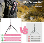 Light Stand Photography, 6.5ft/200cm Adjustable All-Terrain Tripod Stand in Pink, alternate view 2