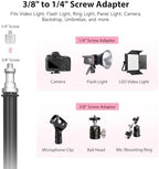 Light Stand Photography, 6.5ft/200cm Adjustable All-Terrain Tripod Stand in Pink, alternate view 4
