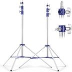 Light Stand Photography, 9.8ft/300cm Stainless Stee Tripod Stand - 2 Pack in Silver