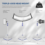 Light Stand Photography, 9.8ft/300cm Stainless Stee Tripod Stand, alternate view 4