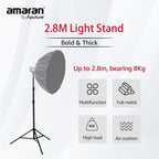 Light Stand Thick Aluminium Design with Pneumatic Padding 2.8m, alternate view 2