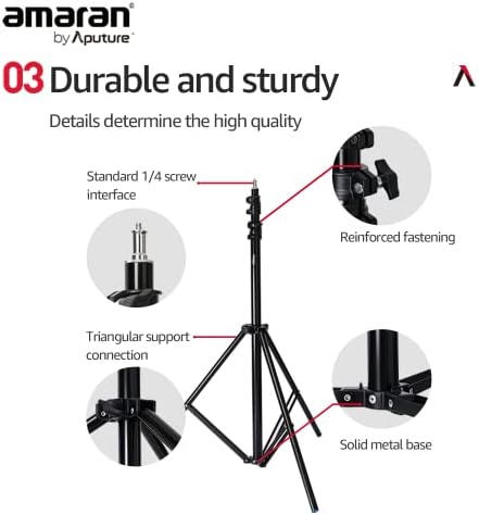 Light Stand Thick Aluminium Design with Pneumatic Padding 2.8m, alternate view 5