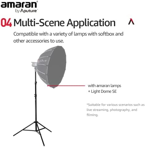 Light Stand Thick Aluminium Design with Pneumatic Padding 2.8m, alternate view 6