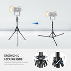 Light Stand with 180° Reversible Legs, 70"/178cm Portable Travel Tripod Stand 1/4" Screw & 5/8" Stud for Indoor, alternate