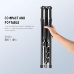 Light Stand with 180° Reversible Legs, 70"/178cm Portable Travel Tripod Stand 1/4" Screw & 5/8" Stud for Indoor, alternate