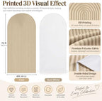 Light Tan Ripple Arch Backdrop Cover 6ft, Stretch Fabric Chiara Arched Backdrop Cover for Birthday Party Wedding, alternate