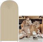Light Tan Ripples Pattern Arch Backdrop Cover for Birthday Party Wedding Baby Shower Decorations Chiara