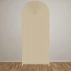Light Tan Ripples Pattern Arch Backdrop Cover for Birthday Party Wedding Baby Shower Decorations Chiara, alternate view 2