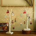 Lighted Birch Tree with Ornaments, 2 Pack Small Christmas Trees
