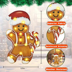 Lighted Christmas Gingerbread Garden Flag Decor, 12x18 In, alternate view 4