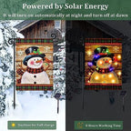 Lighted Christmas Snowman Garden Flag Outdoor Decor, 28x40 In, alternate view 2