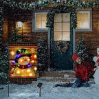 Lighted Christmas Snowman Garden Flag Outdoor Decor, 28x40 In, alternate view 5