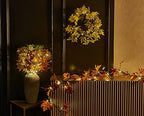 Lighted Maple Leaf Garland with Timer 6FT 24 Warm White LED, Fall Garland with Lights Battery Operated for, alternate view 6