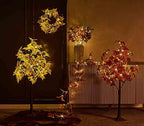 Lighted Maple Leaf Garland with Timer 6FT 24 Warm White LED, Fall Garland with Lights Battery Operated for, alternate view 7