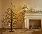 Lighted Pine Garland Battery Operated with Timer 6FT 48 Lights, Christmas Garland with Lights for Indoor Outdoor, alternate