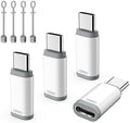 Lighting Female to USB C Male Adapter with Anti-Lost Loop, White in White