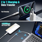 Lighting Female to USB C Male Adapter with Anti-Lost Loop, White in White, alternate view 4