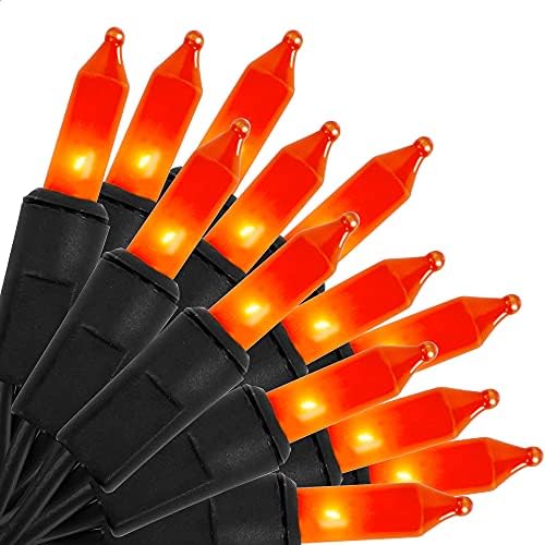 Lights, 29ft 150 Count Black Wire Incandescent Christmas Mini Lights, 120 V High-Voltage UL Certified Clear