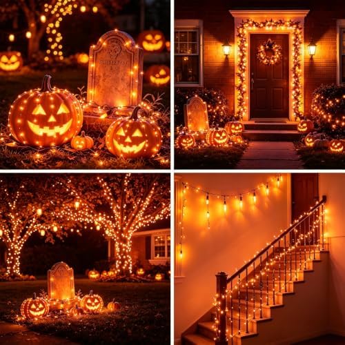 Lights Battery Operated, 50LED 16ft Outdoor Mini String Lights with 8 Modes & Timer, Black Wire Fairy Lights for, alternate